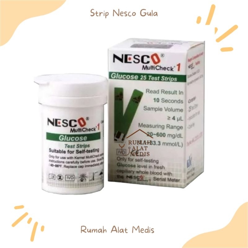 Strip NESCO GULA Stik Nesco Glucose Isi 25 Strip Nesco GDS