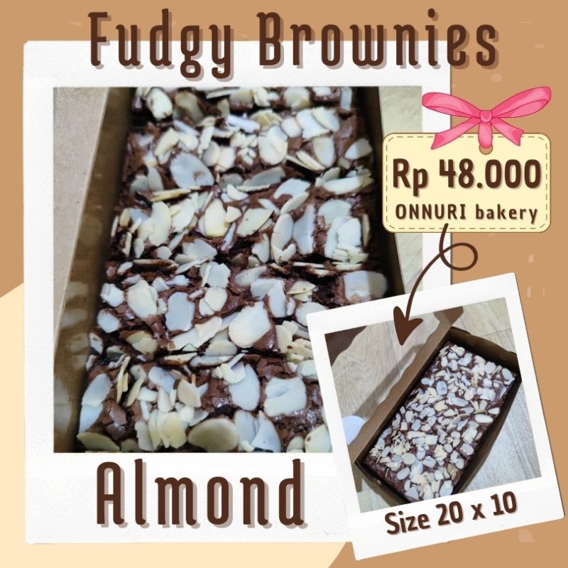 

FUDGY BROWNIES ALMOND 20X10