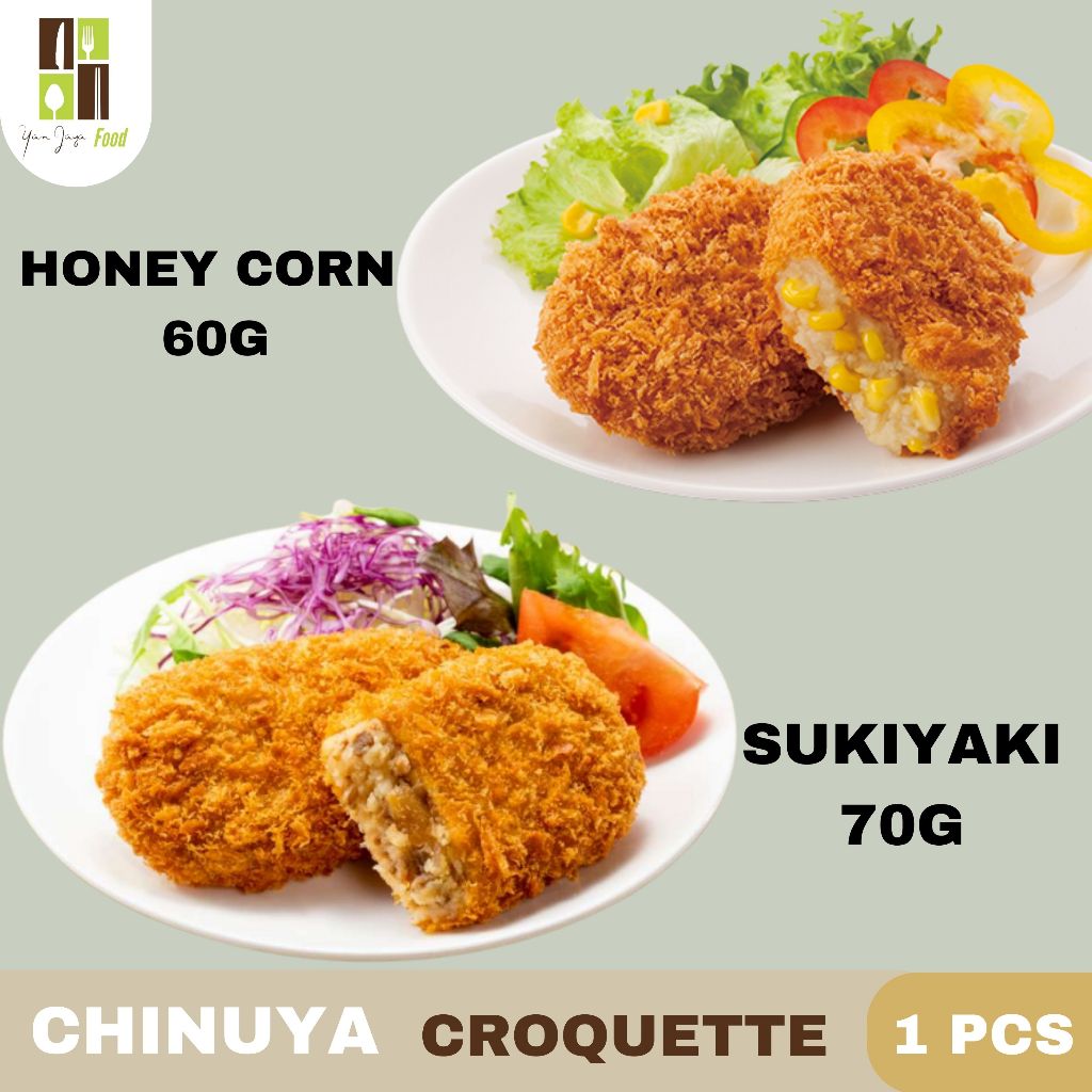 

Chinuya Croquette / Kroket Kentang Jepang Isi Honey Corn [60g] / Sukiyaki [70g]