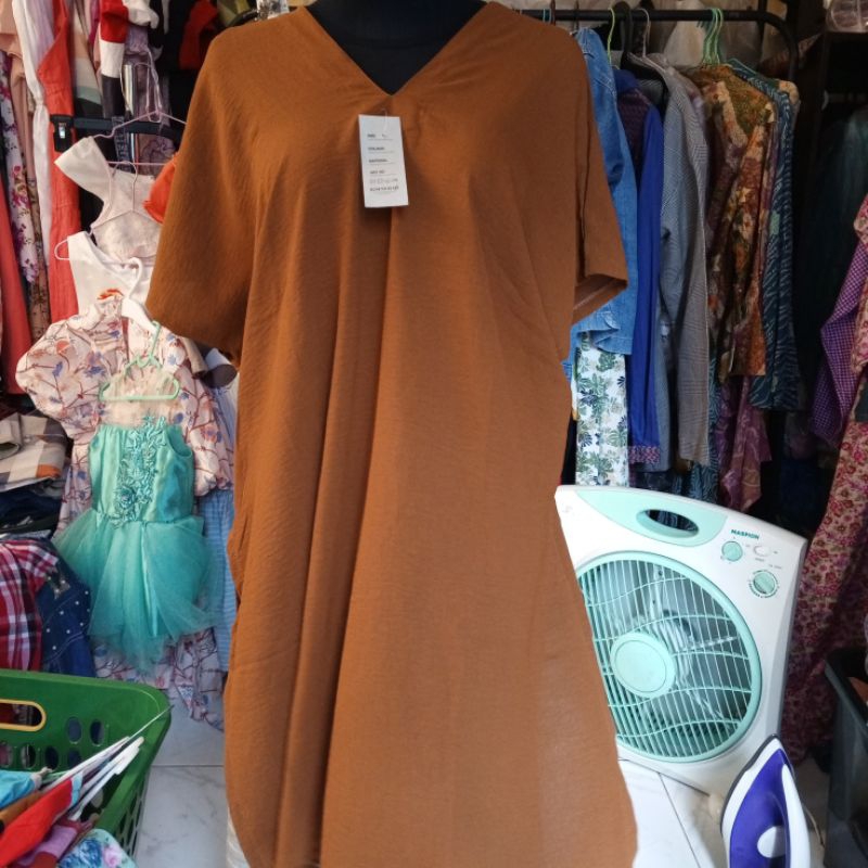 blouse pendek crinkle Nagita