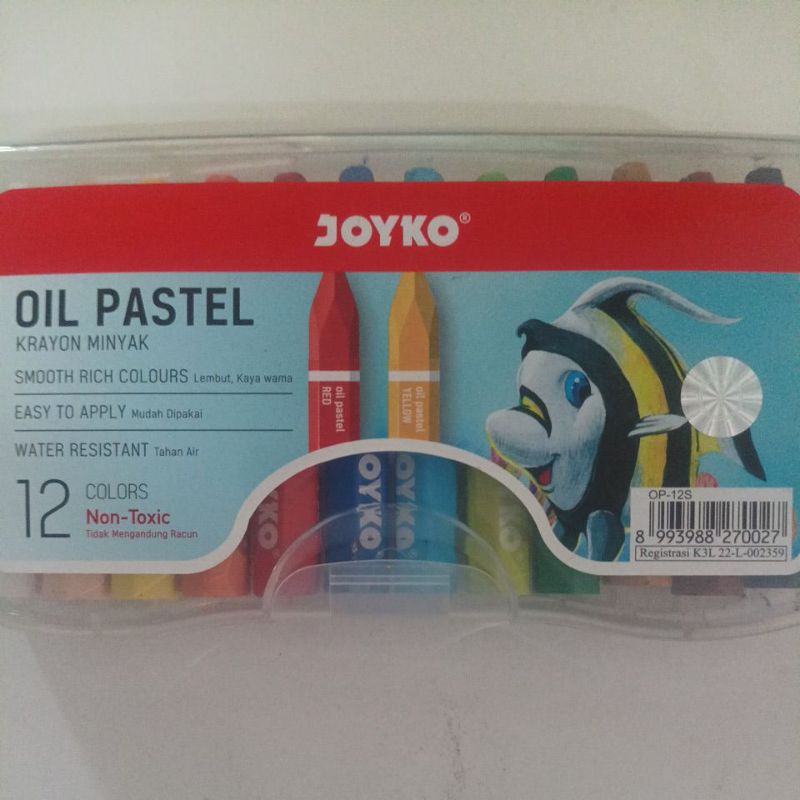 

JOYKO Krayon Oil Pastel 12 Warna | Crayon 12 Colors