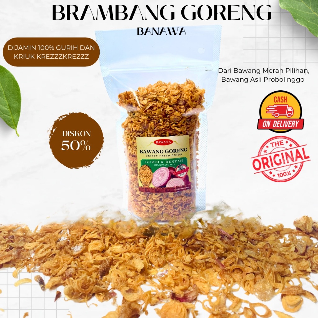

Bawang Goreng asli tanpa tepung 10g