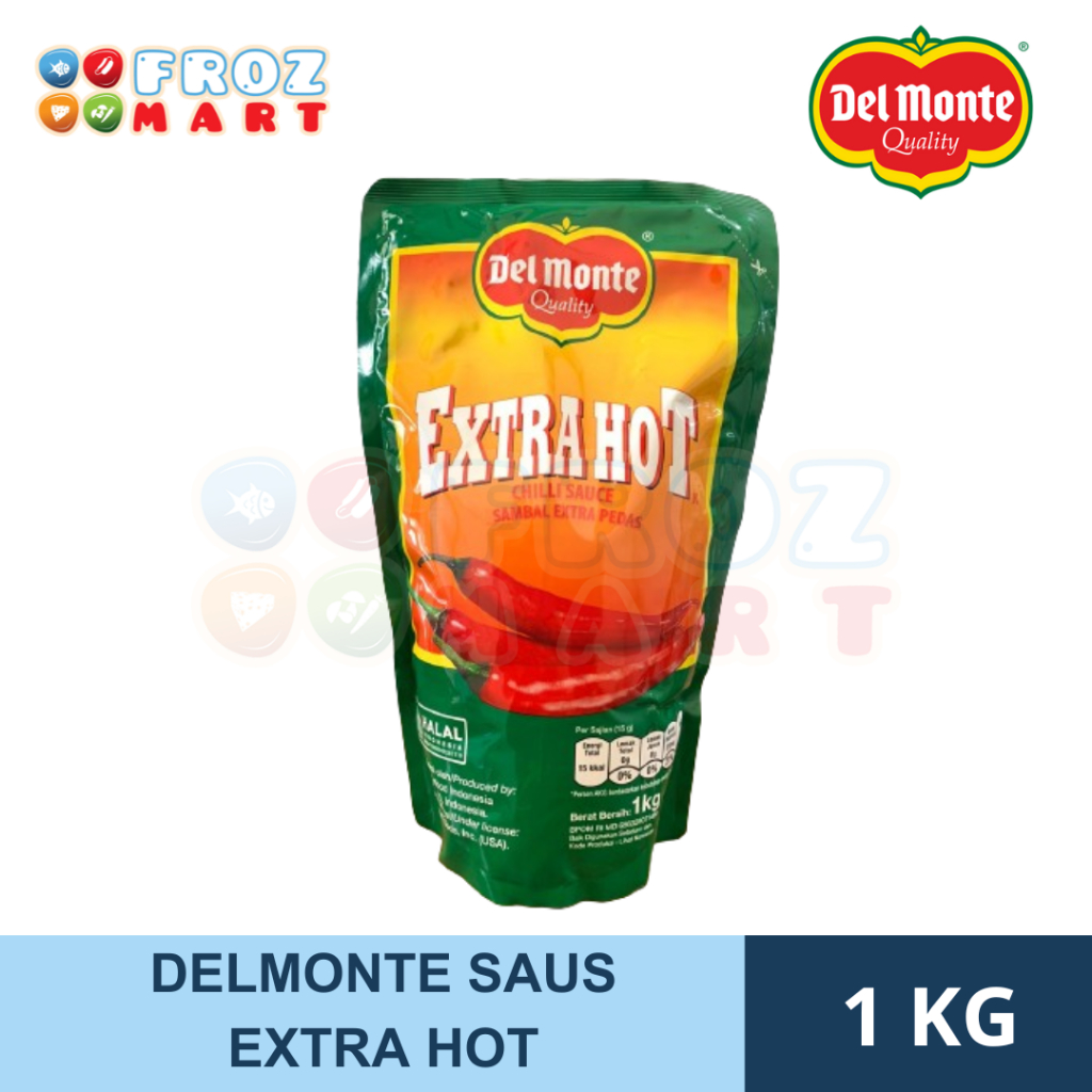 Delmonte Saus  Extra Hot 1kg (Pouch) / Delmonte Extra Hot 1kg / Saus Delmonte
