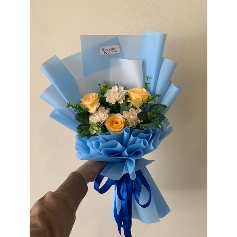 6 stems artificial flower bouquet | buket bunga plastik | buket bunga artifisial | buket plastik | b