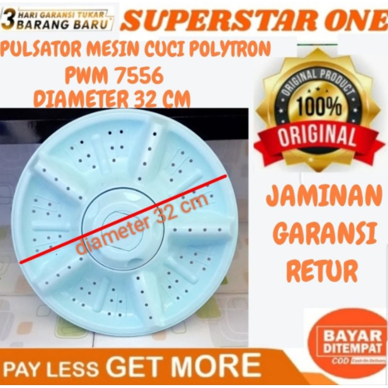 pulsator mesin cuci polytron PWM 7556 diameter 32 cm