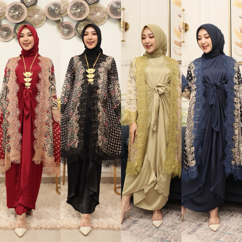 SET OUTER IKAT BATIK VISCOS 1171 | BAJU KONDANGAN | BAJU PESTA | KAFTAN KEKINIAN