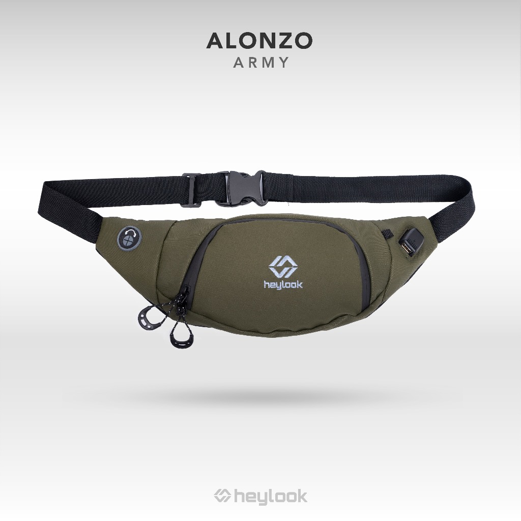 WAISTBAG ALONZO PRIA TAS SELEMPANG PRIA WATERPROOF HEYLOOK