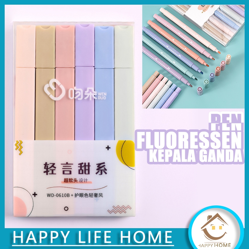 

pena stabilo siswa 6PCS/SET Stabilo / highlighter pastel 6 colors warna/stabillo warna/stabilo isi 6 warna pastel