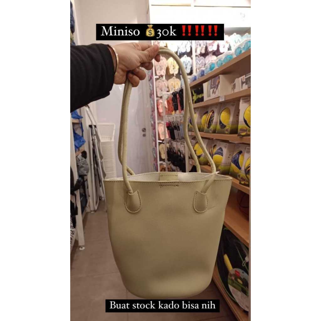 TAS MINISO HIJAU SAGE