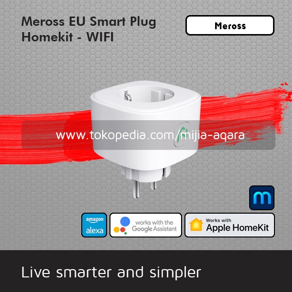 Meross Smart Plug Colokan Soket Indo Homekit - Wifi