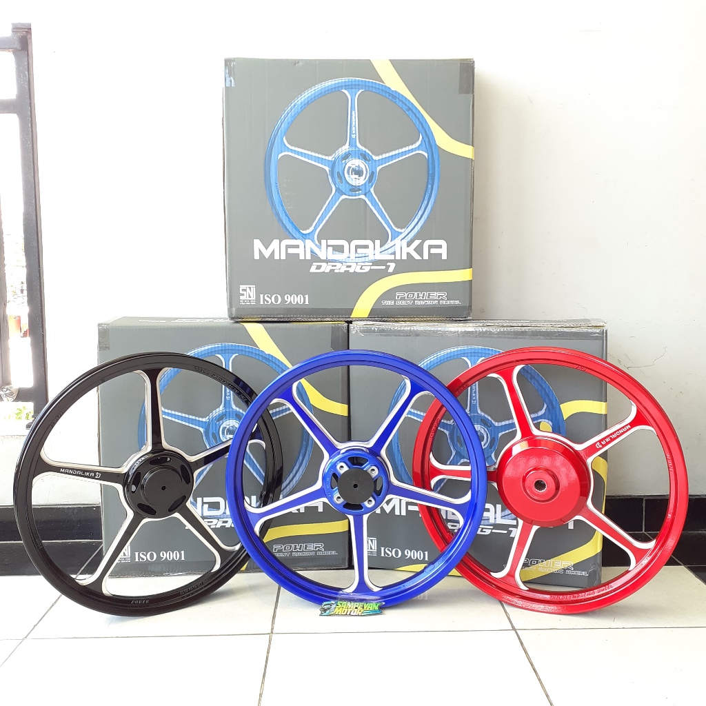 Velg Set Variasi Terlaris Viral Depan Belakang GP Whell Power Mandalika Yamaha Mio Old New Smile Spo