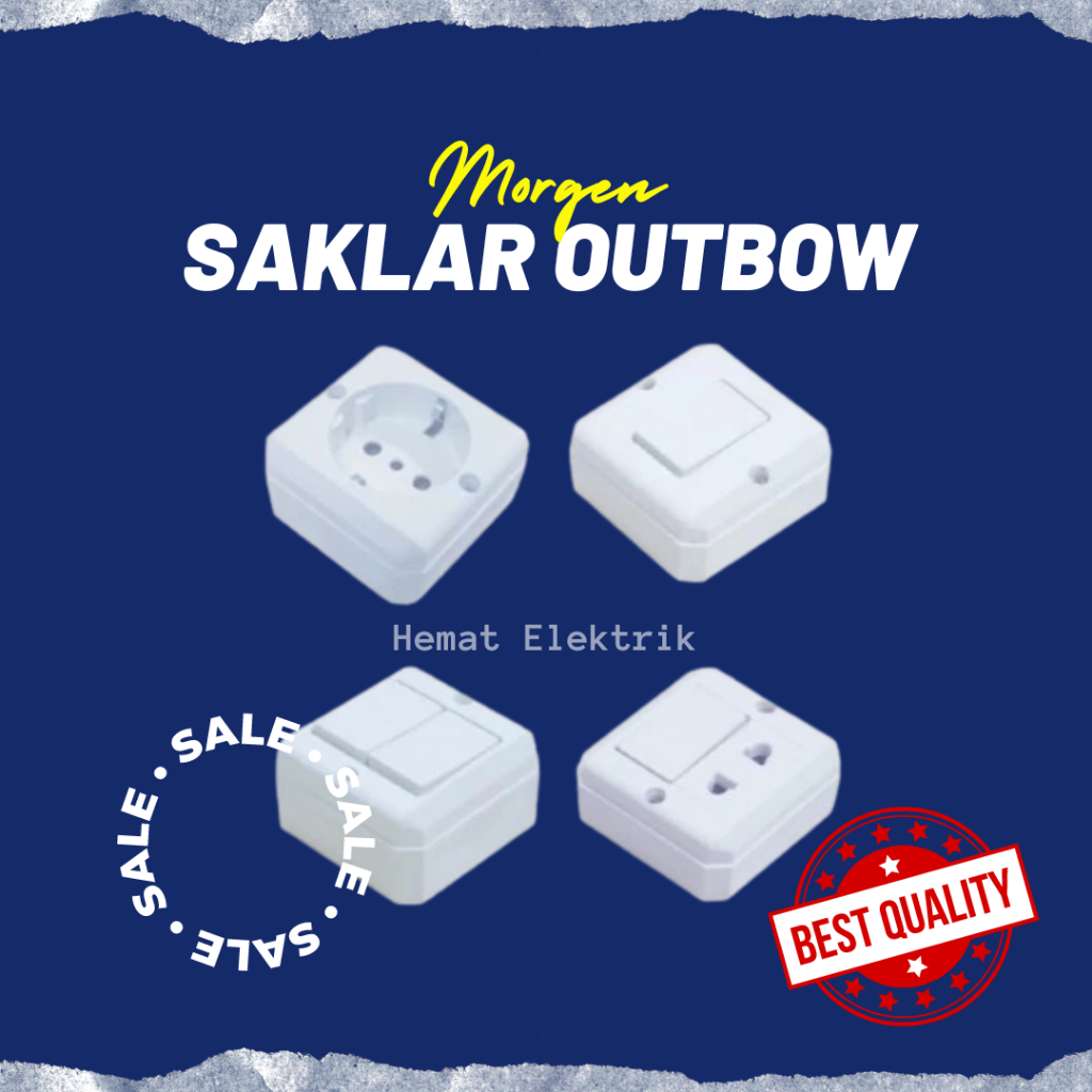Stop Kontak Saklar Lampu Rumah Outbow OB Morgen Model Timbul Kotak