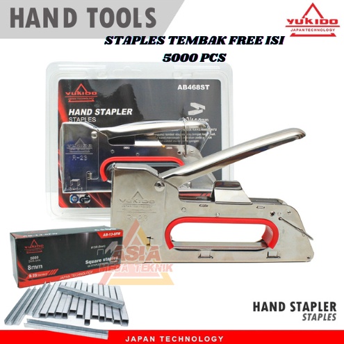 

12.12 Fasion sale Staples Tembak R23 + Bonus isi 5000pcs Gun Tacker Stapler Staples Perekat Powerfull YUKIDO murah