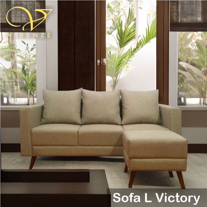 Sofa L  Ottoman Victory Virenze Sentul Jakarta Bogor Bekasi Cikarang Kawarang Tangerang Bandung Purw