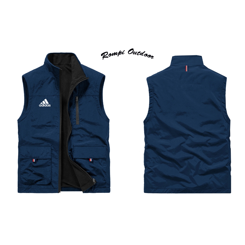 Rompi Pria Dewasa/Rompi Custom Free Logo Adids Jaket Motor Vest Pria Bikers Rompi Motor Anti Angin P