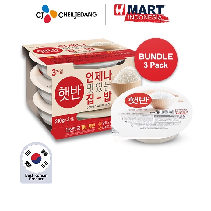 

Stok terbaru CJ Hetbahn Cooked White Rice - Nasi Putih Instan Korea 210g Bundle 3 Pack grosir