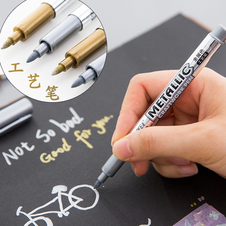 

Diskon Metallic Pen Baoke Gold Silver Pen Marker Spidol metalik emas perak baoke Spidol Ban Motor Mobil Paint Marker Permanent →➘✹