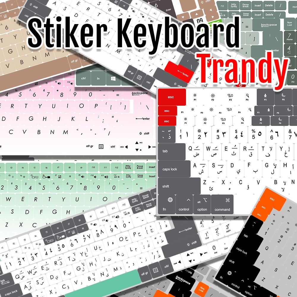 Stiker Keyboard MACBOOK | Universal Garskin Keyboard macbook | Stiker Keyboard ARAB Apple