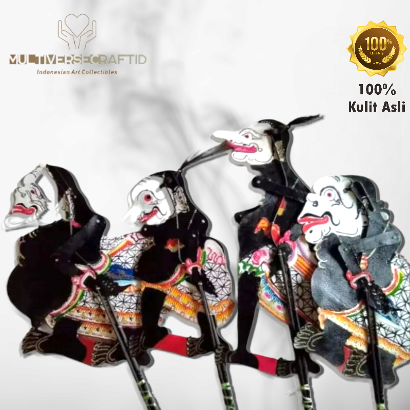 Miniatur Wayang Kulit 30cm Punokawan Fullset