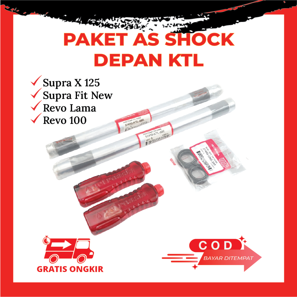 As Shock Depan Supra X 125 Supra Fit New Revo Old Original - Paket AS Shock Depan Supra X 125 KTL