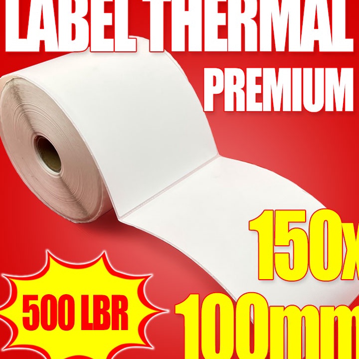 

Paling Popular Label Thermal 100x150mm Roll / Sticker Label Barcode Isi 500pcs Premium Best Produk