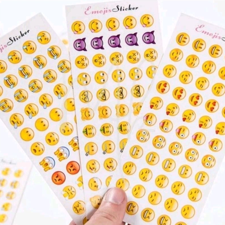 

3 Lembar stiker emoticon (165 stiker)