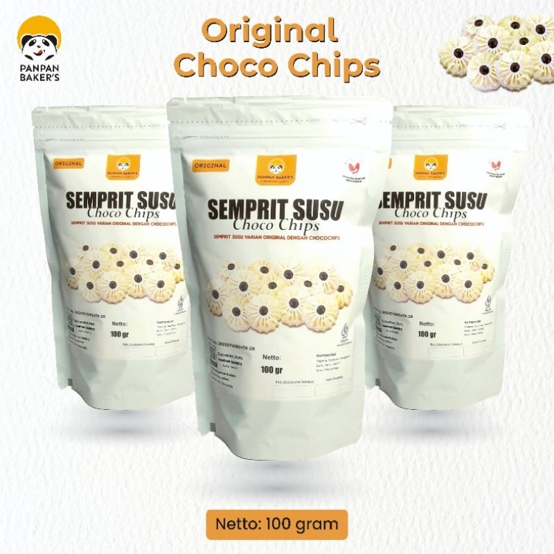 

Semprit Susu Panpan Baker's (Pouch 100 - 150 gr) - Original Chocochips dan Pandan Gula Palm