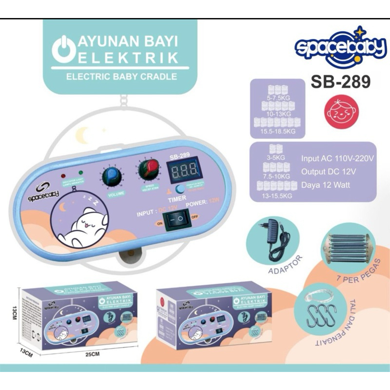 Makassar  Spacebaby Ayunan Bayi Elektrik Otomatis Musik dan Waktu Space Baby