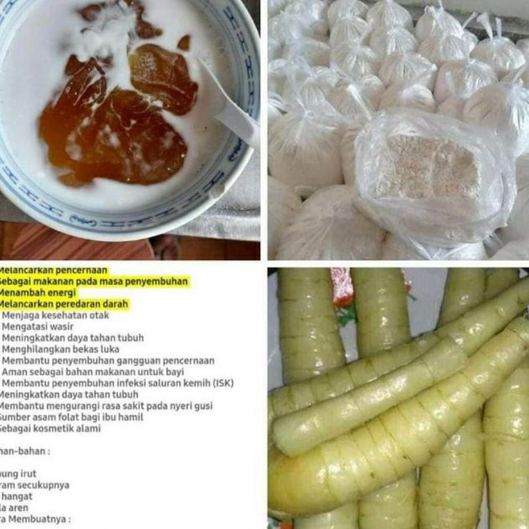 

➞ PROMO Tepung Pati Garut Irut HALUS 1kg 1000gr REPACK serbaguna asam lambung ☌Diskon Promo