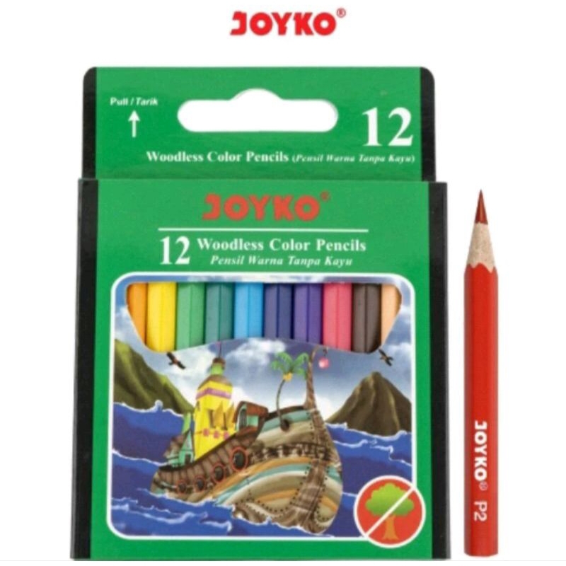 

PENSIL WARNA JOYKO 12 WARNA WOODLES CP-107 PENDEK/CP-103 PANJANG