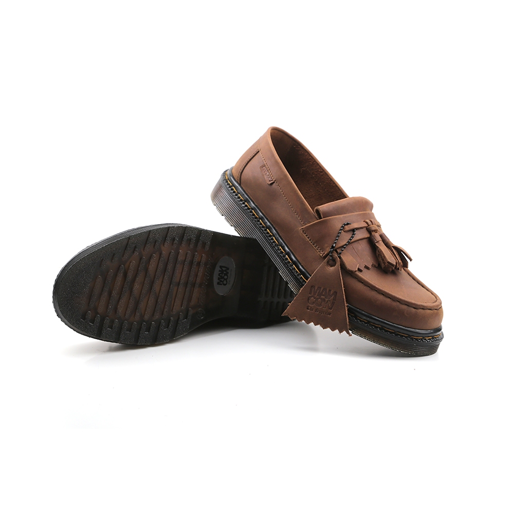 Mancow Loafer Shade  Crazy Horse Brown Tawny Sepatu Formal Pria Wanita Original Kulit Asli