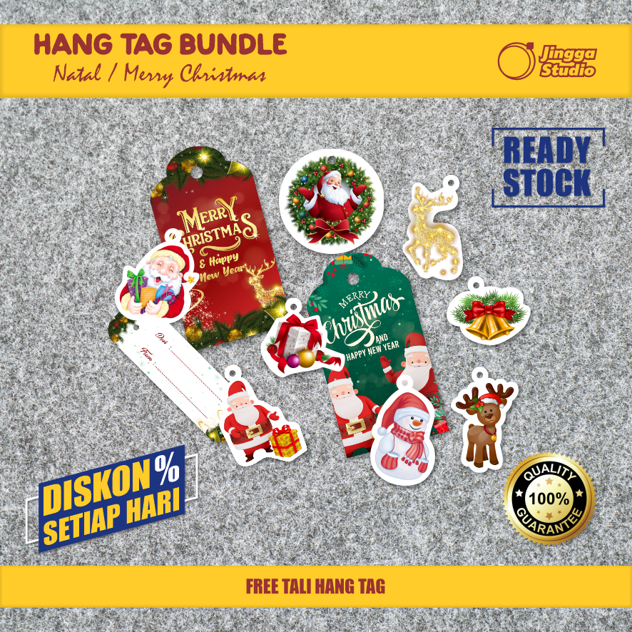 

Hang Tag Set Natal Christmas 4 in 1