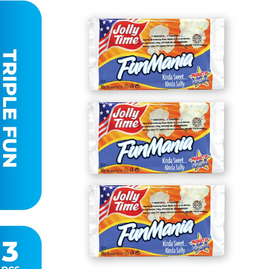 

Best Jolly Time - Paket Triple Fun (3FM) - Mircowave Popcorn Model Terkini