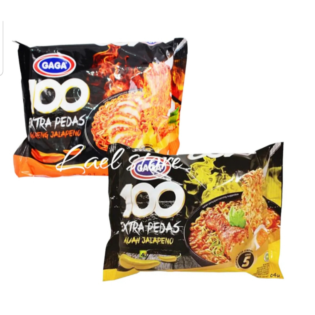 

Gaga mie 100 extra pedas jalapeno