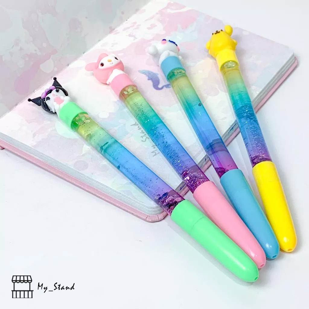 

Pena Glitter Air Sanrio Pulpen Bolpoint Pen Pulpen Tinta Pen Bolpen Gliter My melody Kuromi Hello Kitty Cinnamorol
