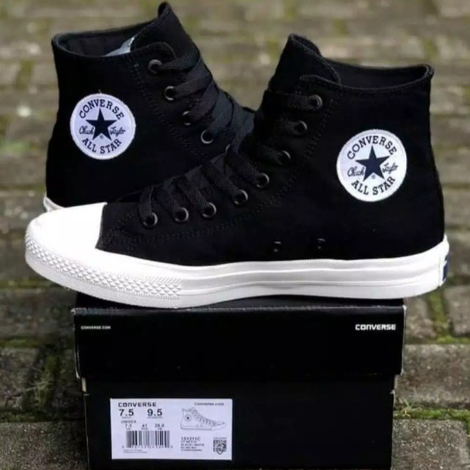 KODE XZK703 SUPPLIER SEPATU SEKOLAH CONVERSE BOOT HIGH CT ALLSTAR ALL STAR FASHION WARNA HITAM POLOS