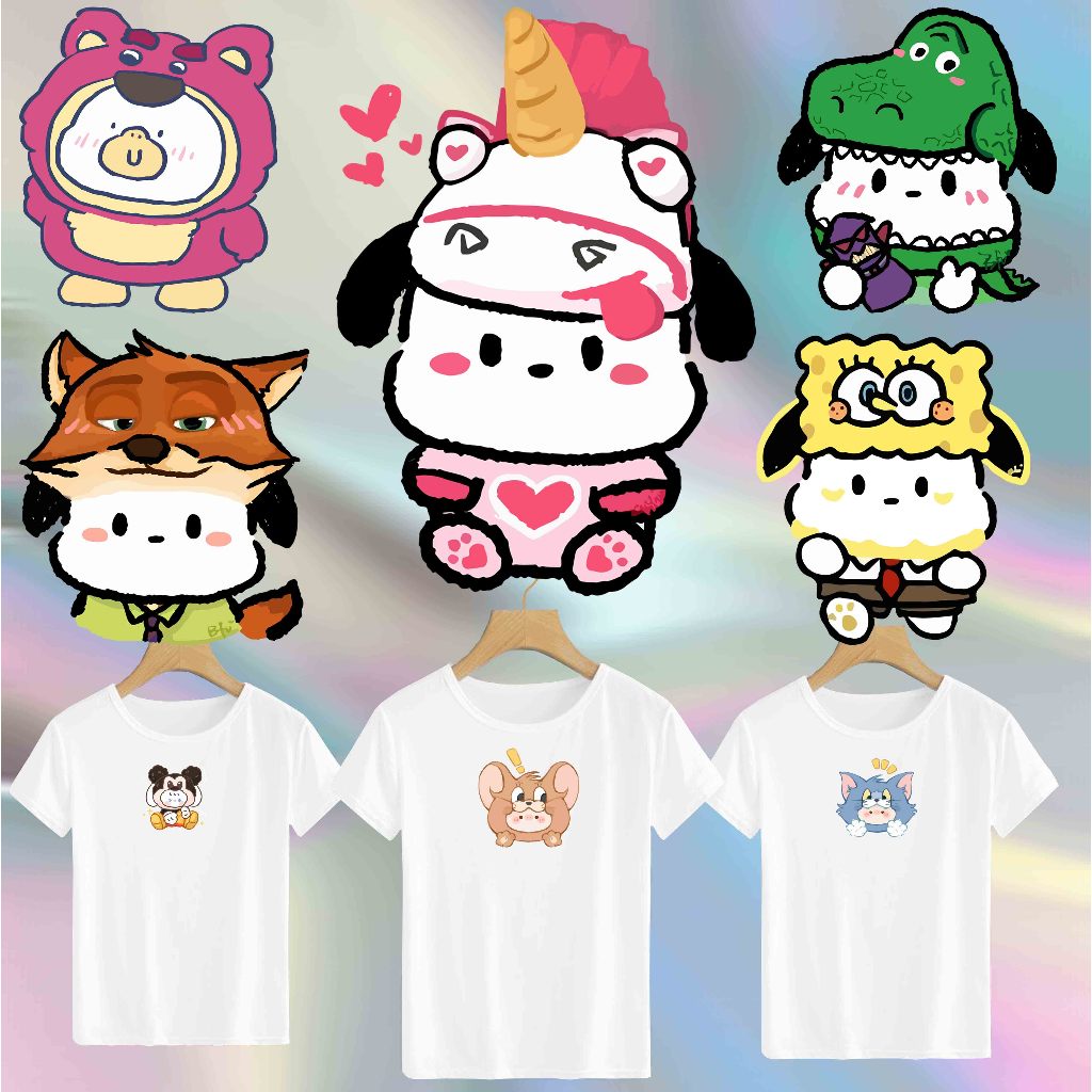 

SABLON STICKER DTF UKURAN 8CM TEMA CUTE CHARACTER