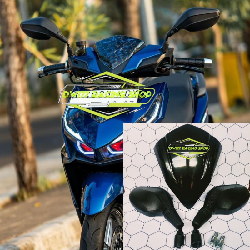 Paket Visor Dan Spion Click Vario 150 Dan Vario 125 Led Old 2015 - 2017