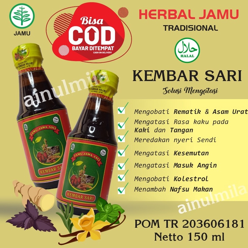 

KODE EME749 JAMU JAWA ASLI KEMBAR SARI ATASI ASAM URAT PEGAL LINU REMATIK