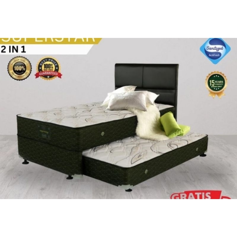 SPRING BED SERENITY 2 IN 1 SUPERSTAR KASUR MURAH MATRAS MURAH BUSA MURAH SPRING BED ELITE SPRING BED
