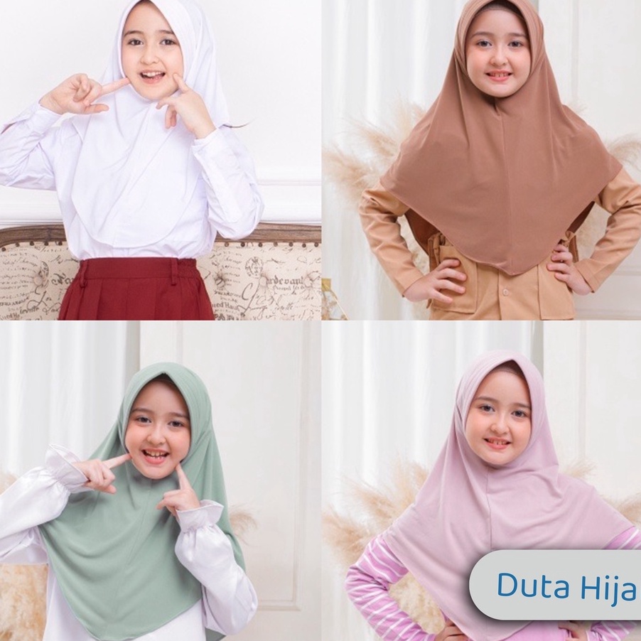 modelTipe JP780 Jilbab Instan anak Jersey Umur 5 - 10 tahun | Bergo Hamidah Anak Jersey