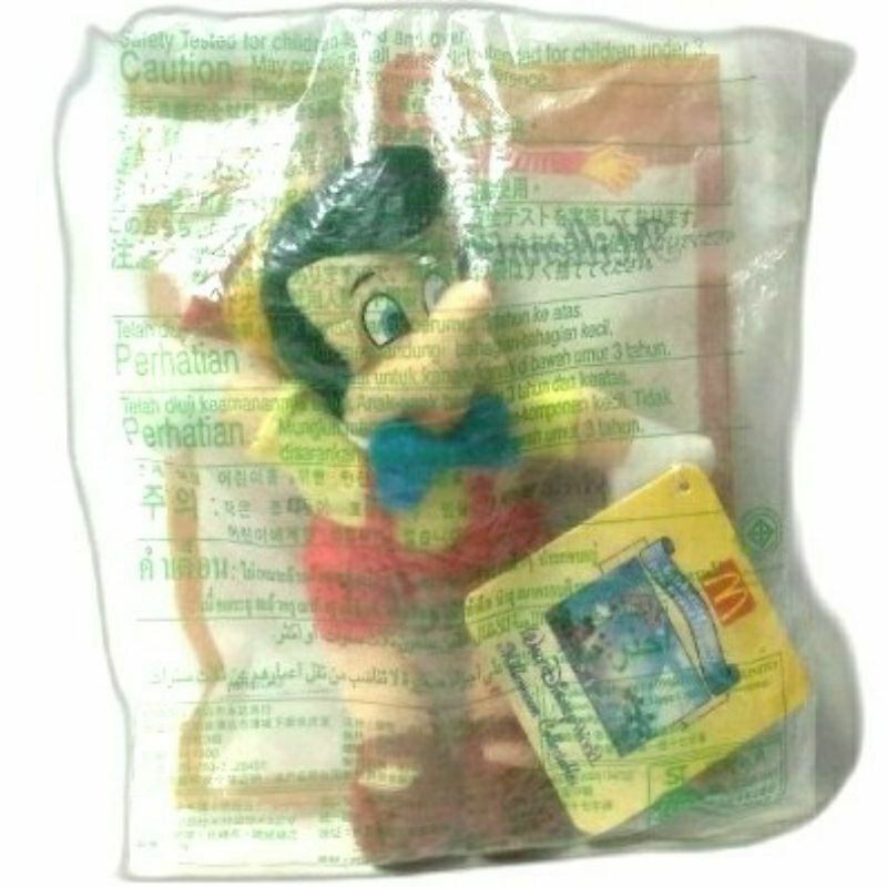 Boneka Pinocchio Pinokio Happy Meal Disney Mcd Mcdonalds Millenium Collectibles 2000 Plush Doll Figu
