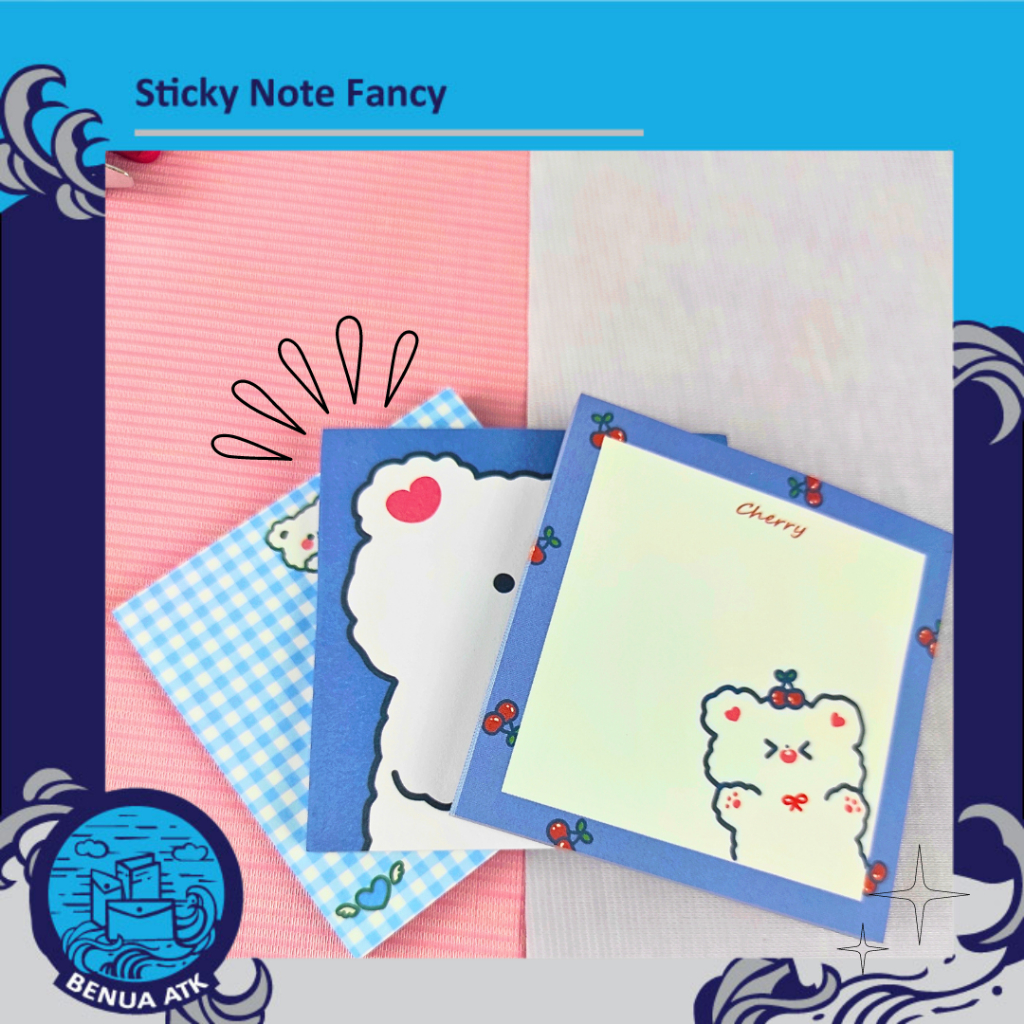 

Sticky Note Bear Fancy uk. 8x8 cm (80 Lbr)