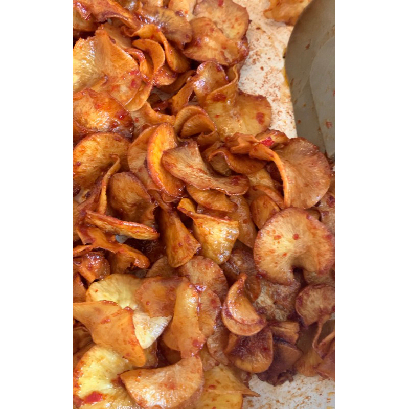 

Keripik singkong pedas Manis