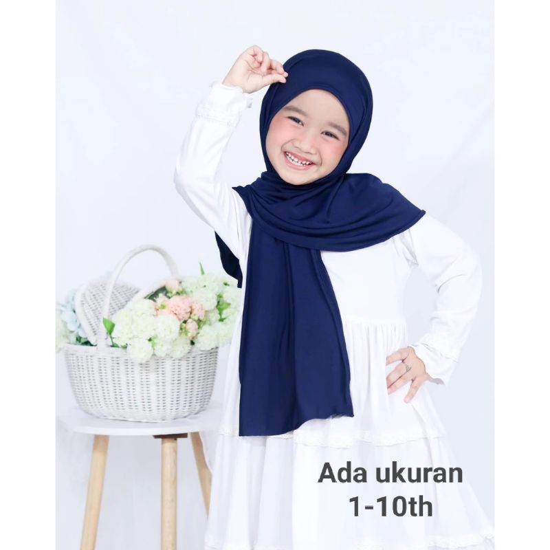 Pasmina Instan Anak / Pashtan anak / Pastan anak/ Bahan Jersey premium 1-10 tahun