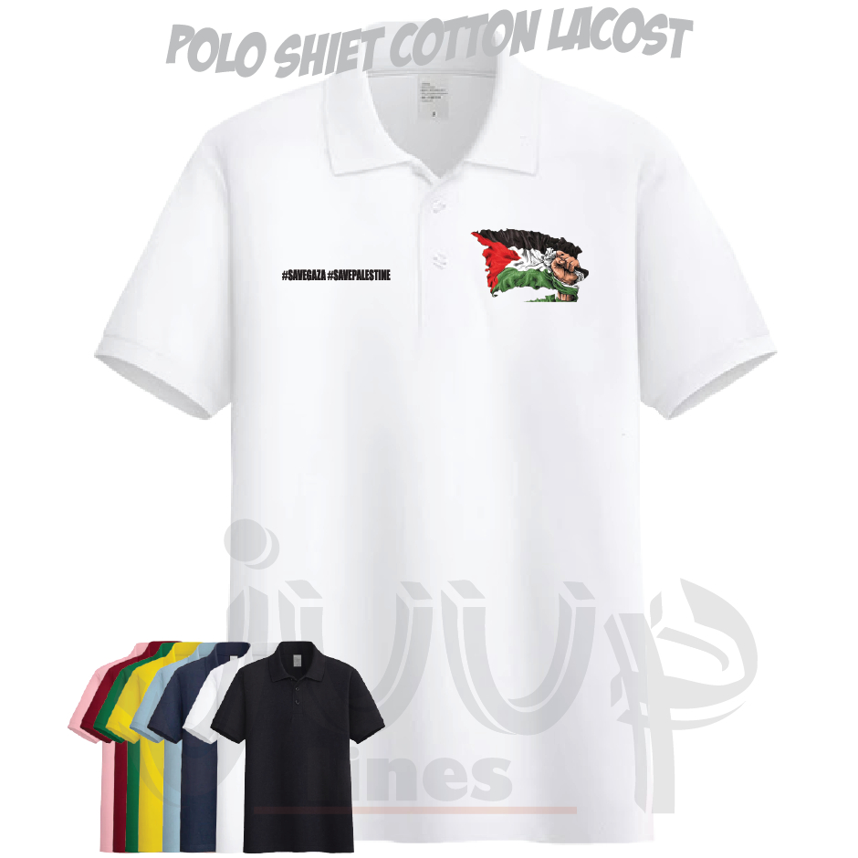 POLO KAOS POLO POLOSHIRT SAVE GAZA SAVE PALESTINE
