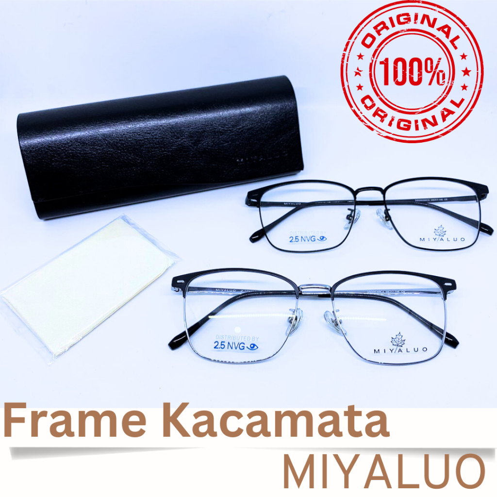 Frame Kacamata MIYALUO Titanium by NVG - 08369 ORIGINAL