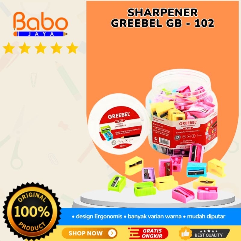 

BABO JAYA Serutan Sharpener Rautan Greebel GB 102 , Rautan Anak Sekolah Dan Keperluan Perlengkapan Kantor .