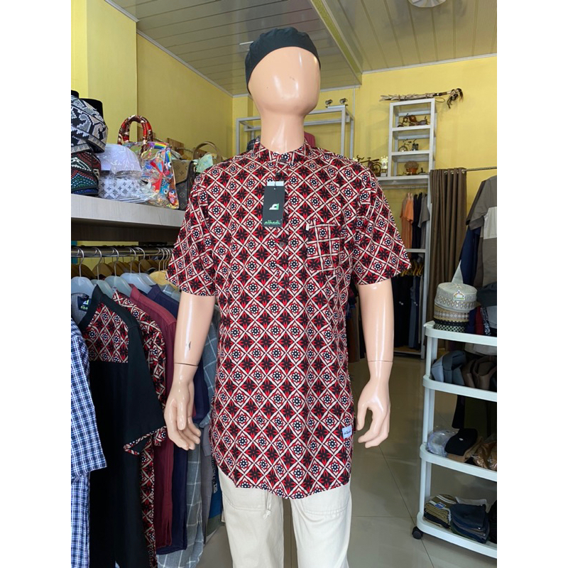 KURTA PAKISTAN/ BRAND ALBADI ORIGINAL LENGAN PENDEK BAJU MUSLIM PRIA ORIGINAL/KOKO BATIK /KURTA BATI