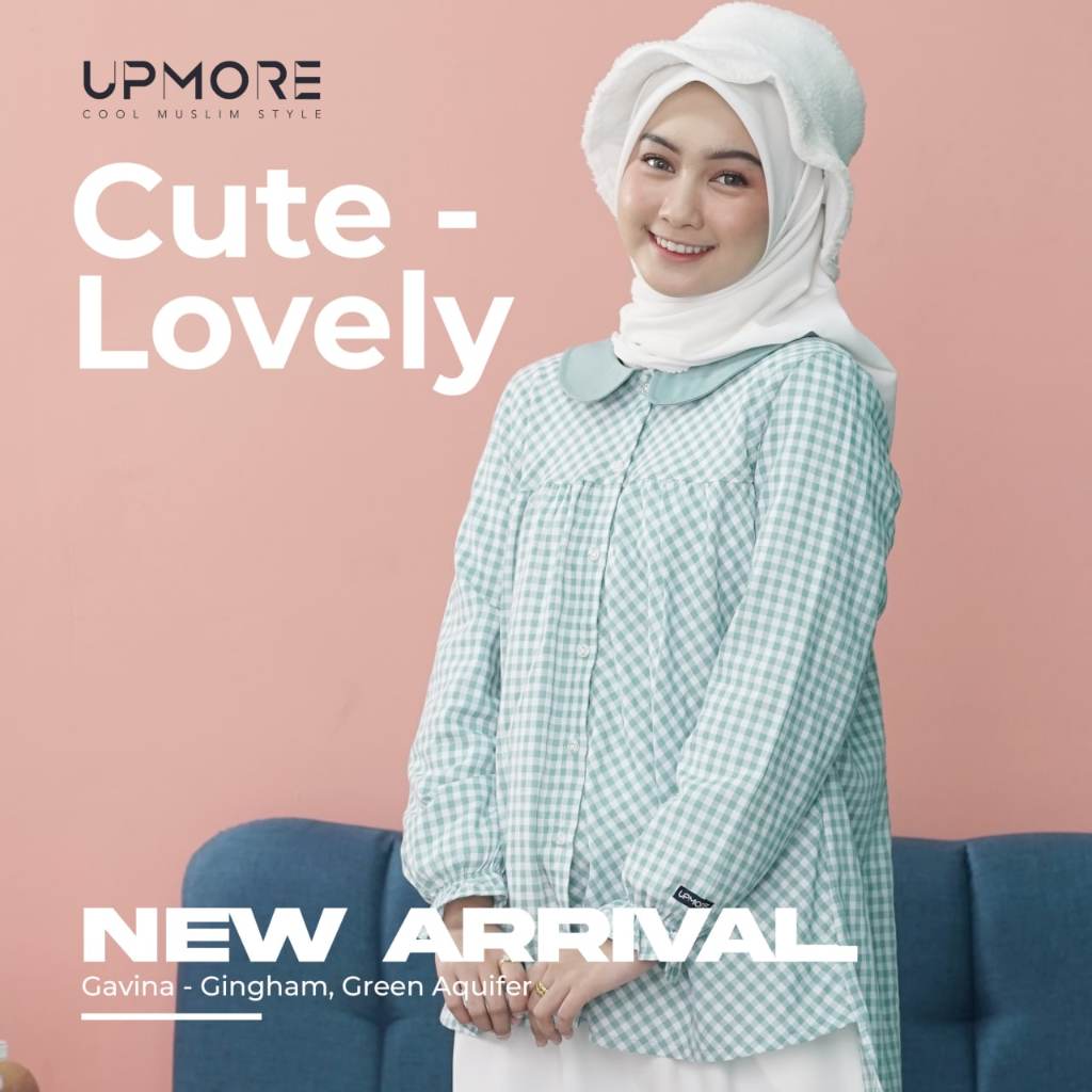 BAJU UPMORE Gavina Gingham - Green Aquifer / Gavina Gingham - Grey Periscope / Gavina Gingham - Pink